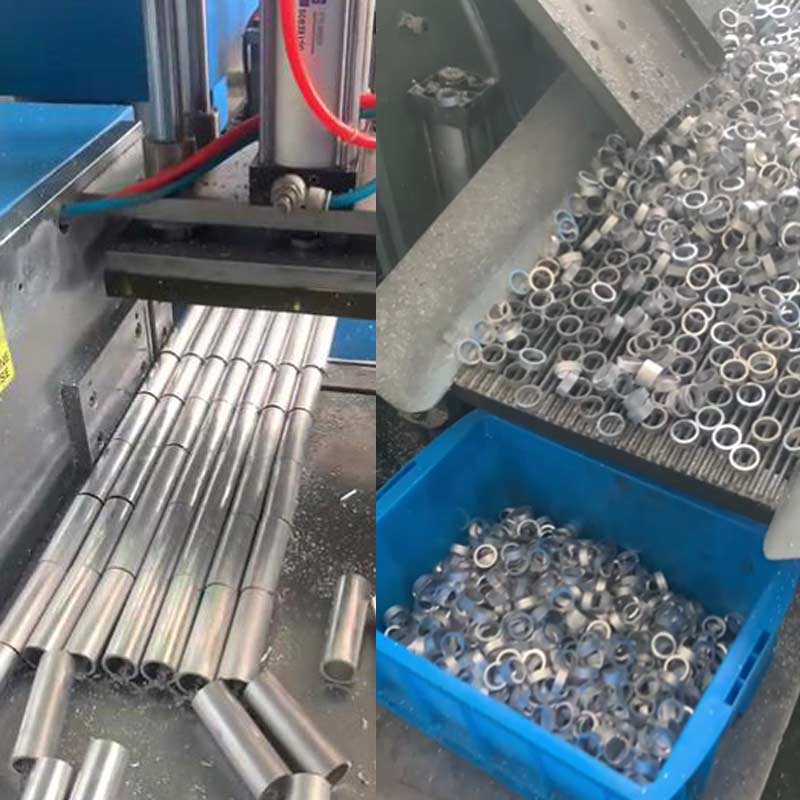 薄壁鋁管、鋁材切割機避免材料變形,需對壓料裝置改造